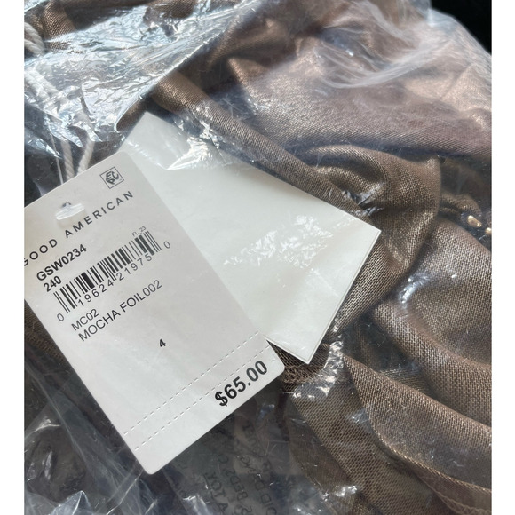 Good American Size 4 Mesh Foil Underwire Crop Top Size XL - Picture 5 of 7